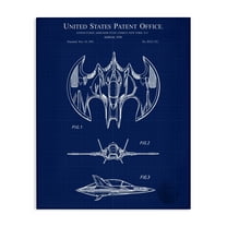 Stupell Industries Aerial Toy Blueprint Transportation Painting Gallery Wrapped Canvas Art Print Wall Art, 16 x 20