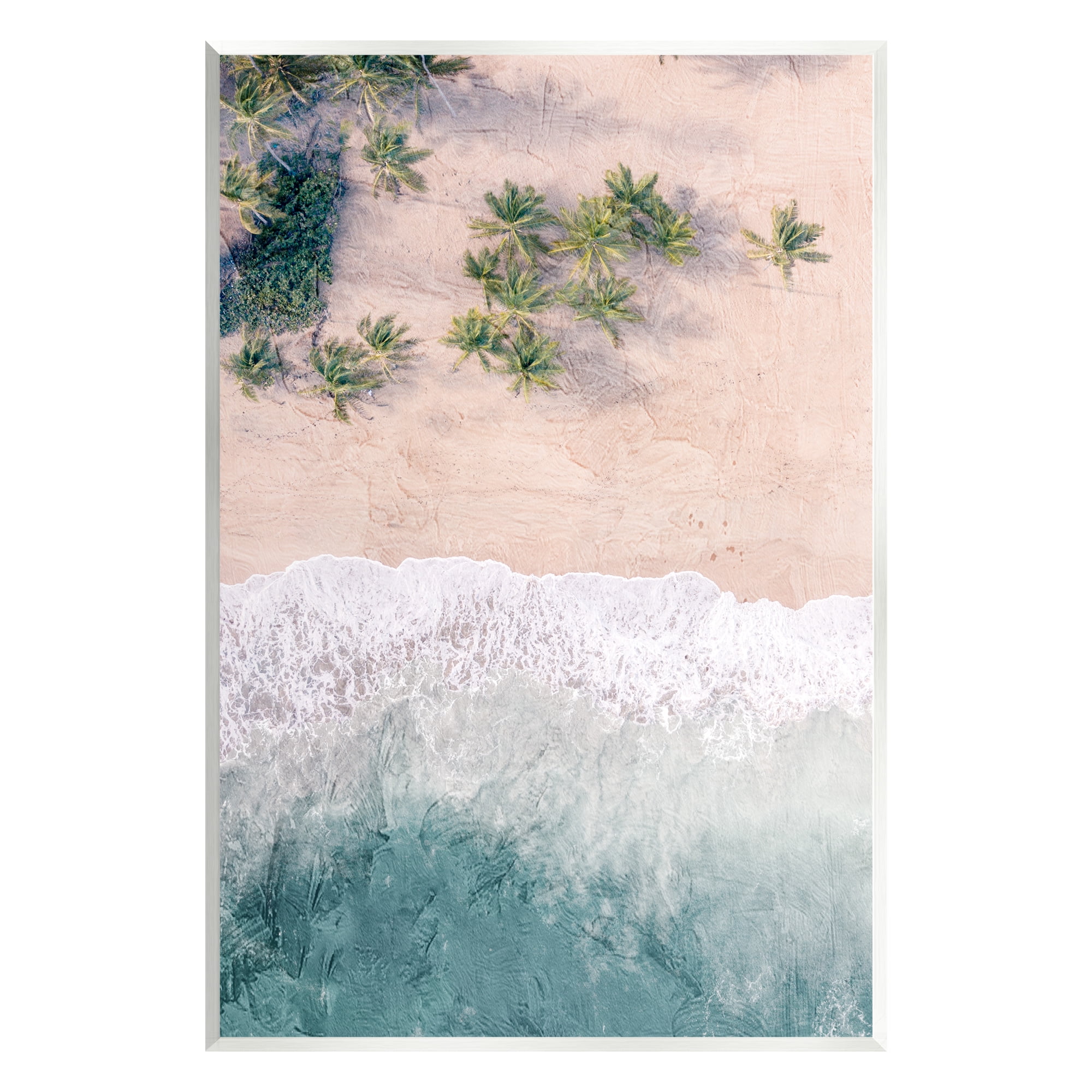 Stupell Industries Aerial Tropical Beach Landscape Painting Unframed ...