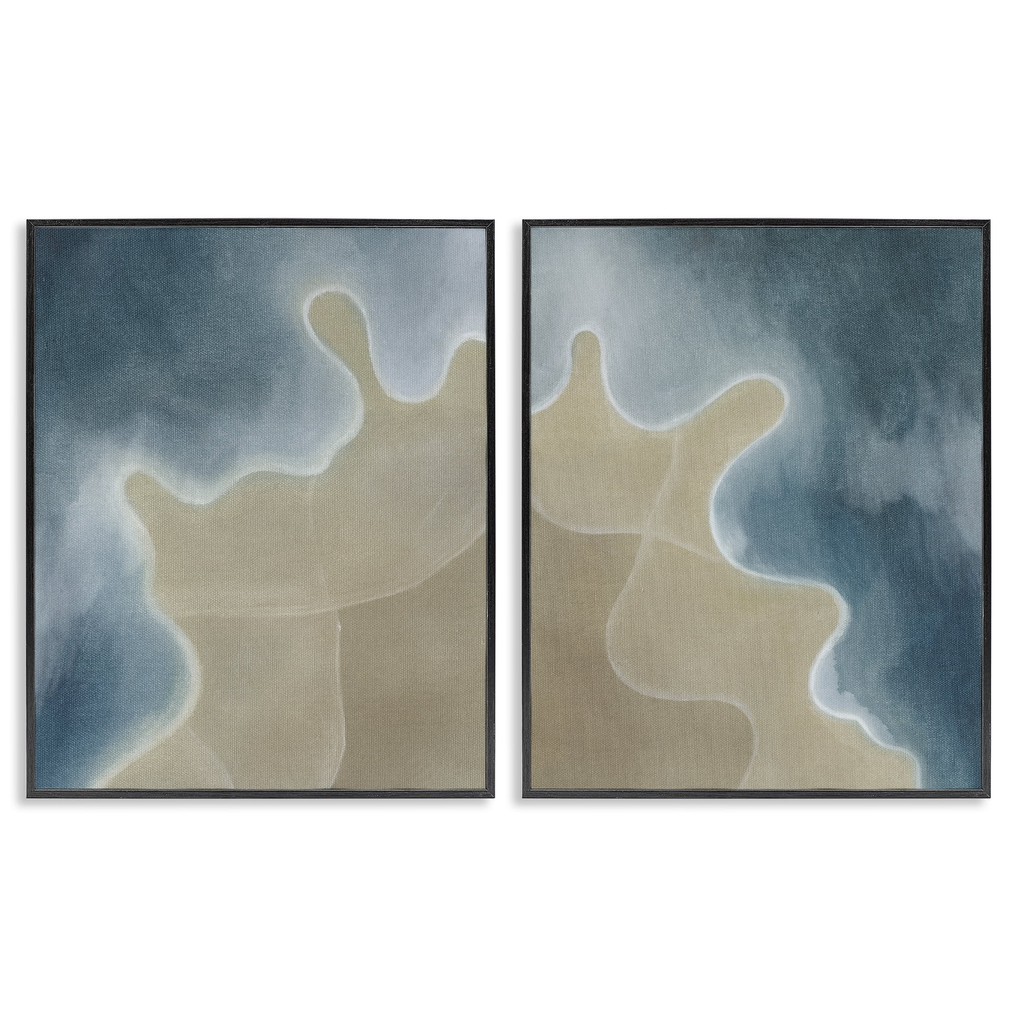 Stupell Industries Aerial Turning The Tides 2 Piece Black Framed Giclee Art Set, design by Grace Popp