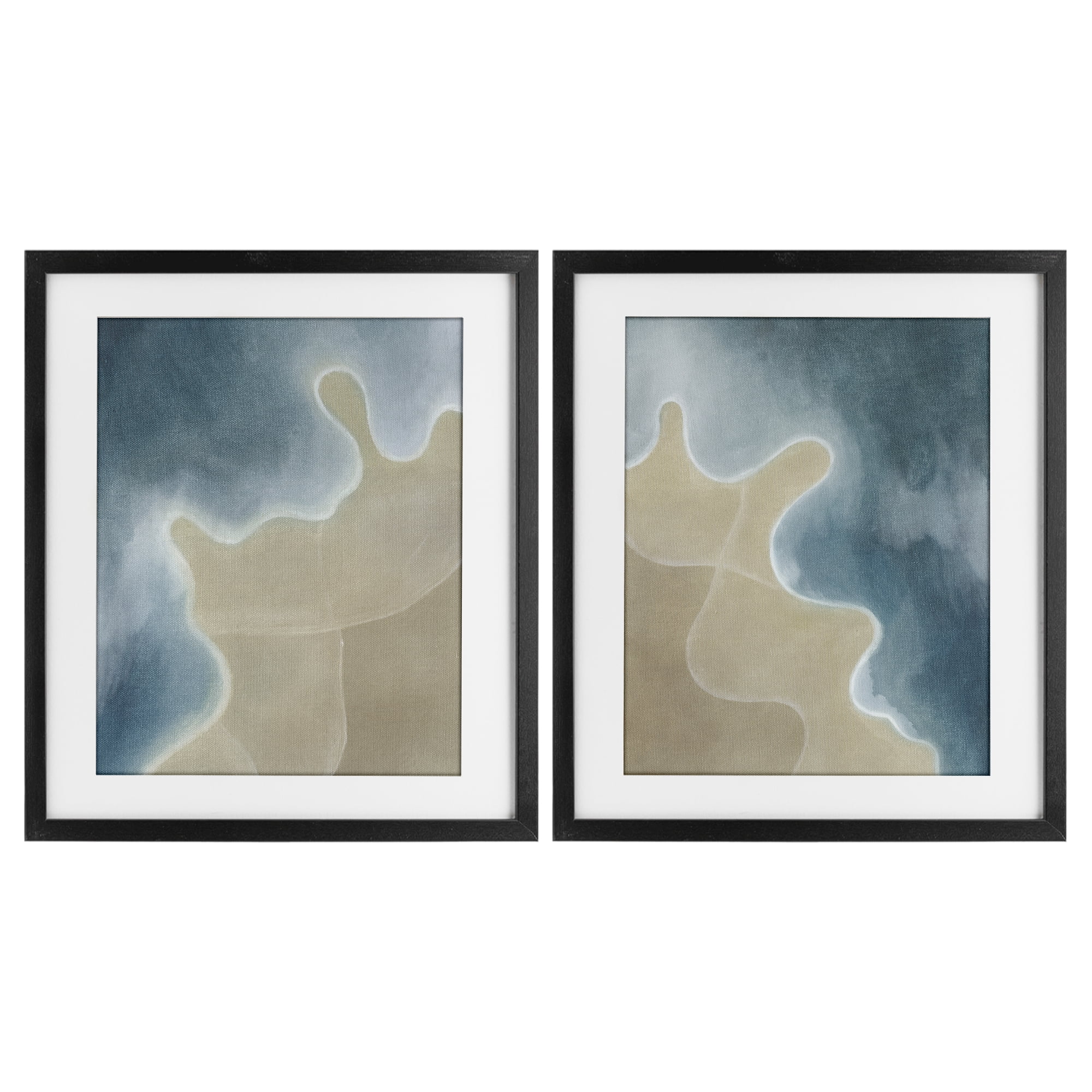 Stupell Industries Aerial Turning The Tides 2 Piece Black Framed Print Under Glass Set, design by Grace Popp