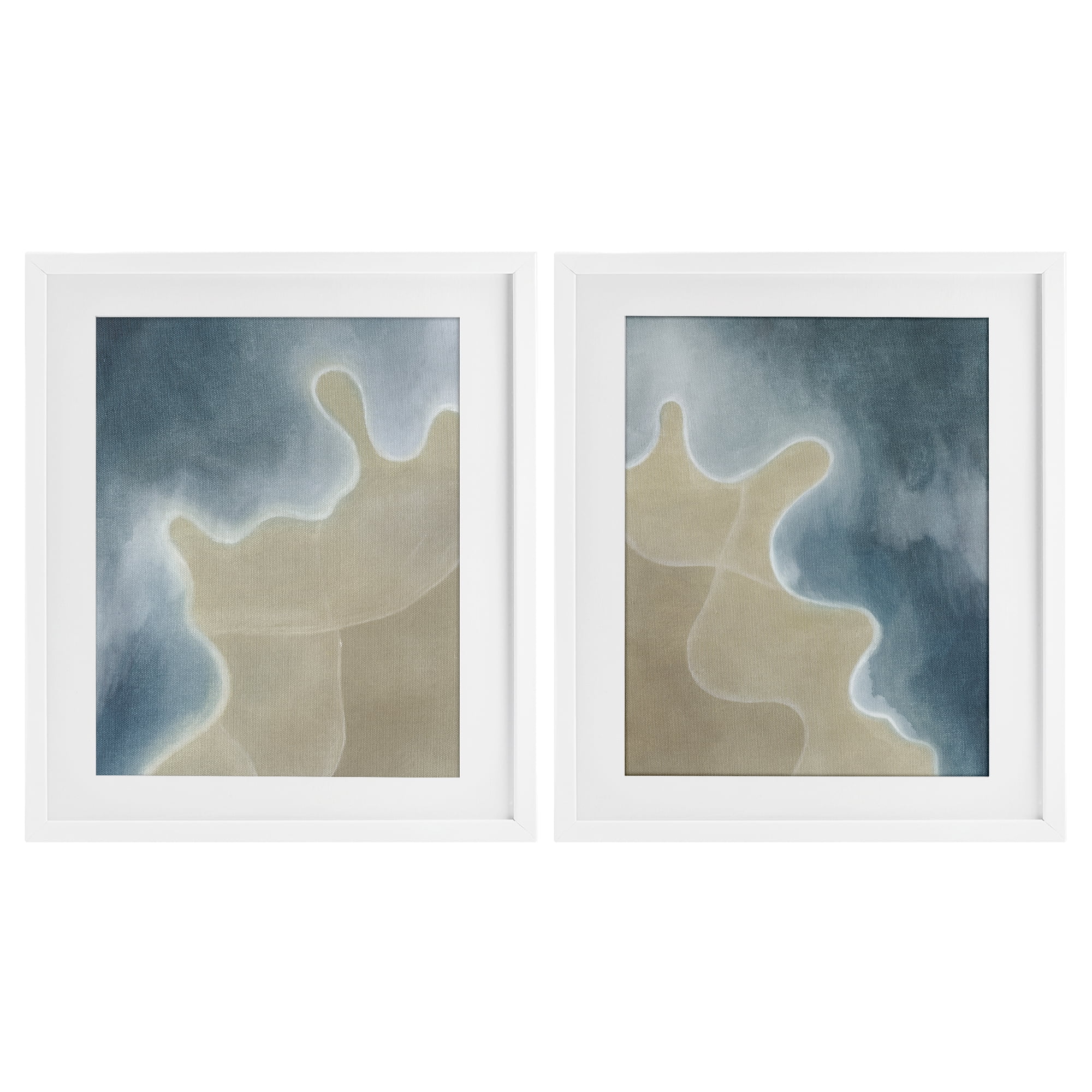 Stupell Industries Aerial Turning The Tides 2 Piece White Framed Print Under Glass Set, design by Grace Popp