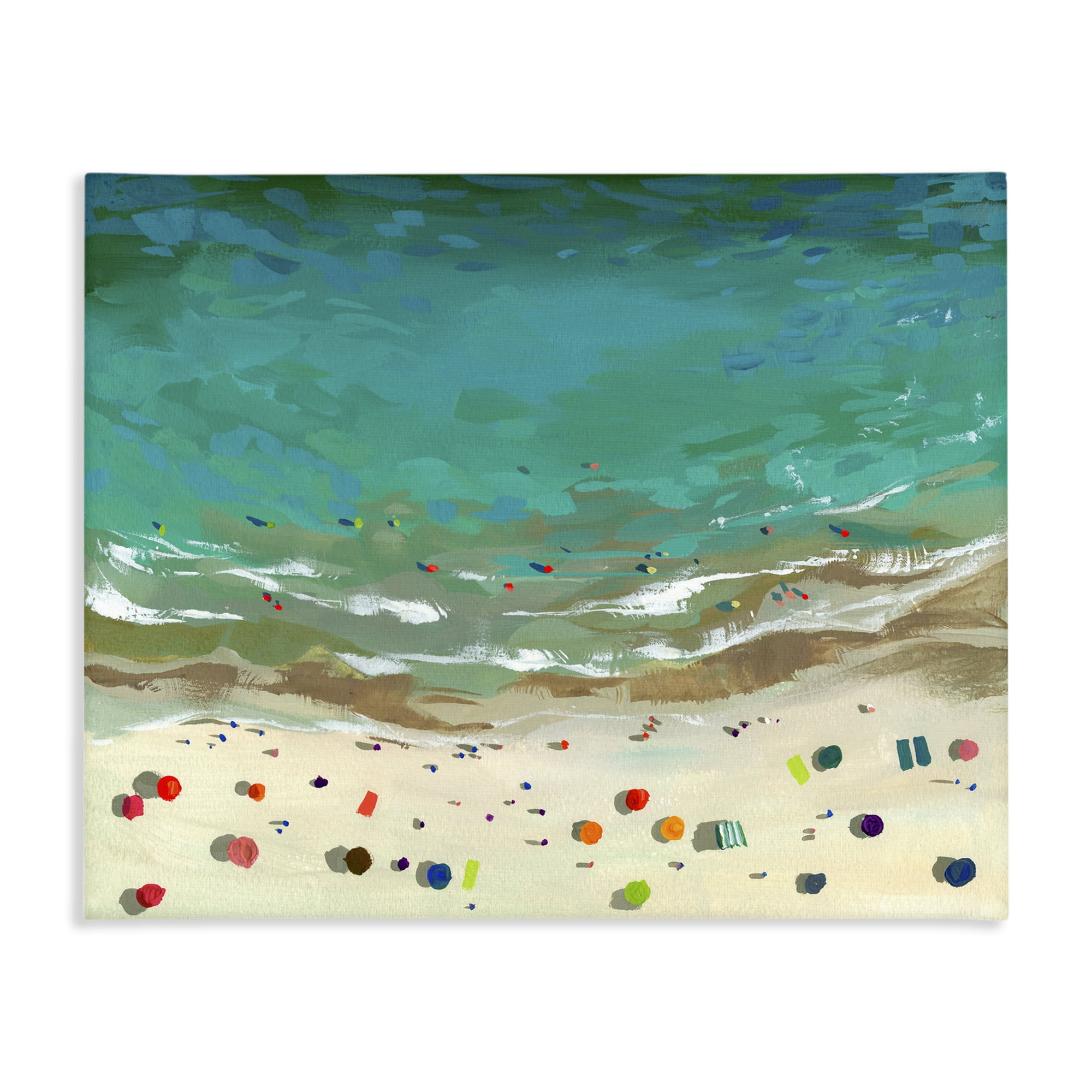 Stupell Industries Aerial Turquoise Shoreline Canvas Wall Art, design by Brook Page