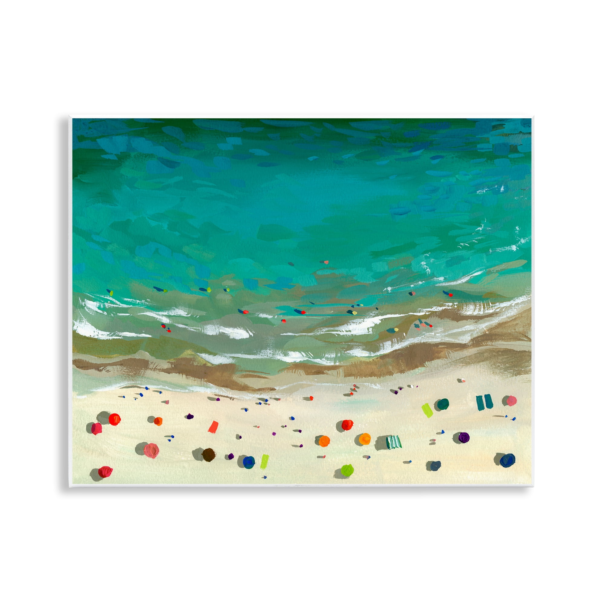 Stupell Industries Aerial Turquoise Shoreline Wall Plaque Art, design by Brook Page