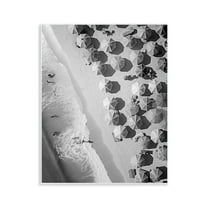 Stupell Industries Aerial View Beach People Photography Unframed Art Print Wall Art, 11 x 14