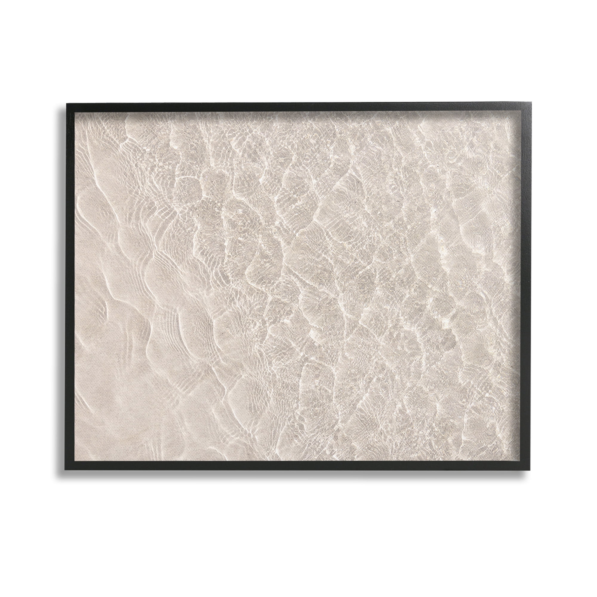 Stupell Industries Aerial View Beach Ripples Landscape Painting Black Framed Art Print Wall Art, 14 x 11