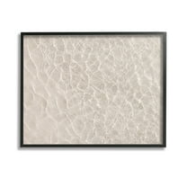 Stupell Industries Aerial View Beach Ripples Landscape Painting Black Framed Art Print Wall Art, 14 x 11
