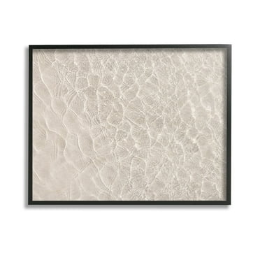 Stupell Industries Aerial View Beach Ripples Landscape Painting Black Framed Art Print Wall Art, 14 x 11