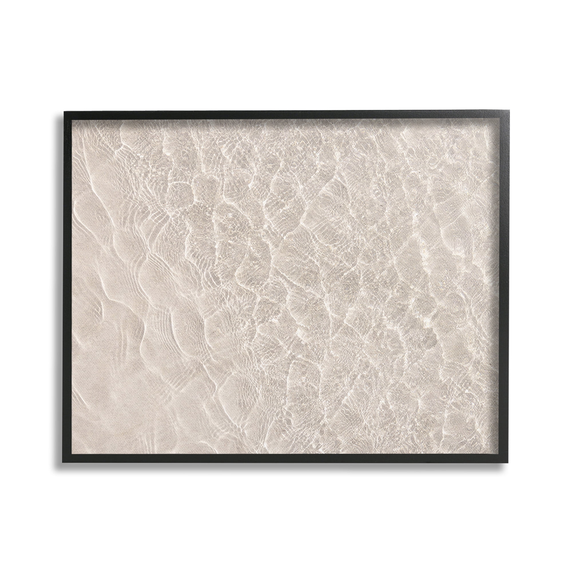 Stupell Industries Aerial View Beach Ripples Landscape Painting Black Framed Art Print Wall Art, 30 x 24