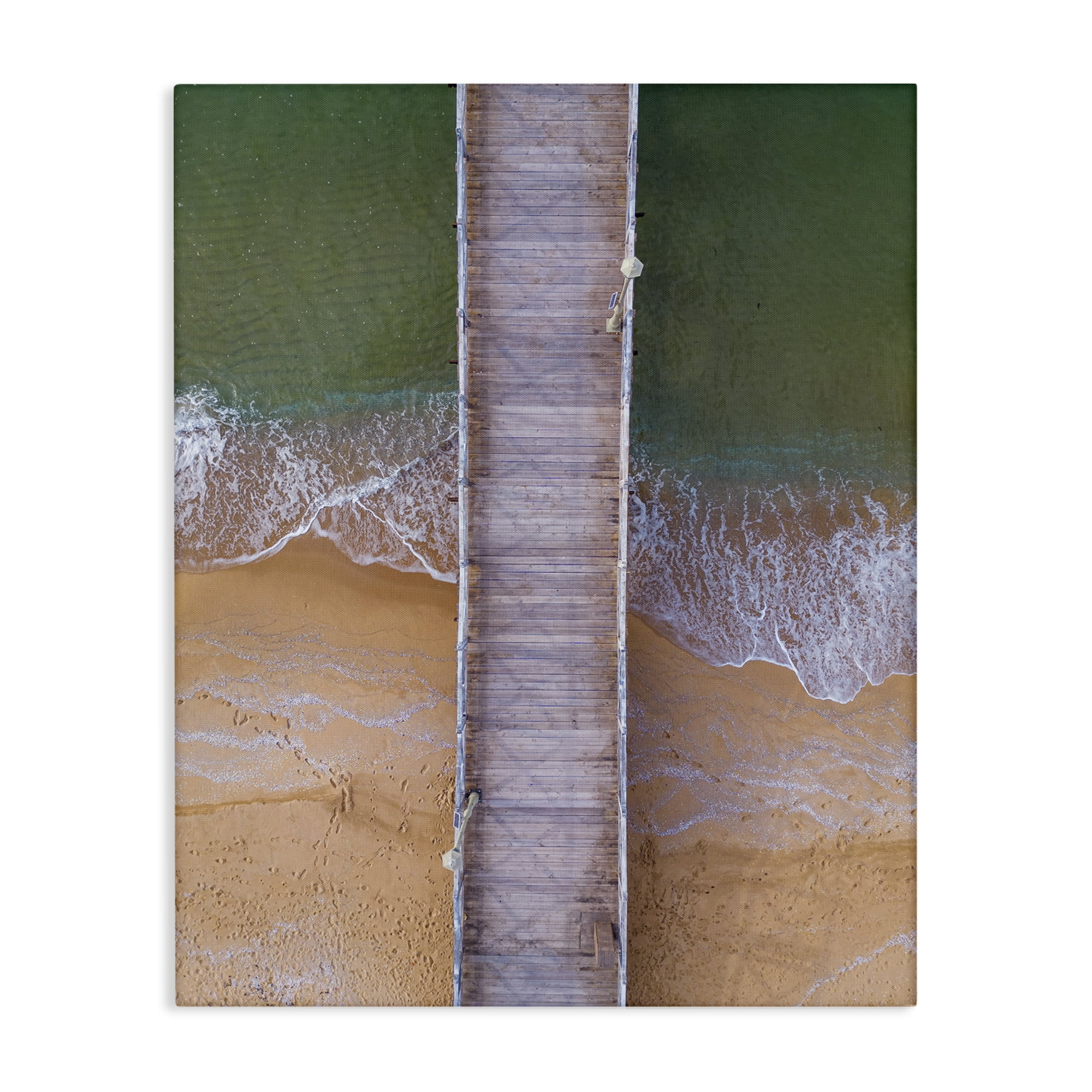 Stupell Industries Aerial View Boardwalk Landscape & Nature Photography Wrapped Canvas Art Print Wall Art, 30 x 40