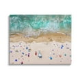 thumbnail image 1 of Stupell Industries Aerial View Busy Summer Beach Umbrellas People Swimming Photograph Gallery Wrapped Canvas Print Wall Art, Design by Jeff Poe Photography, 1 of 7