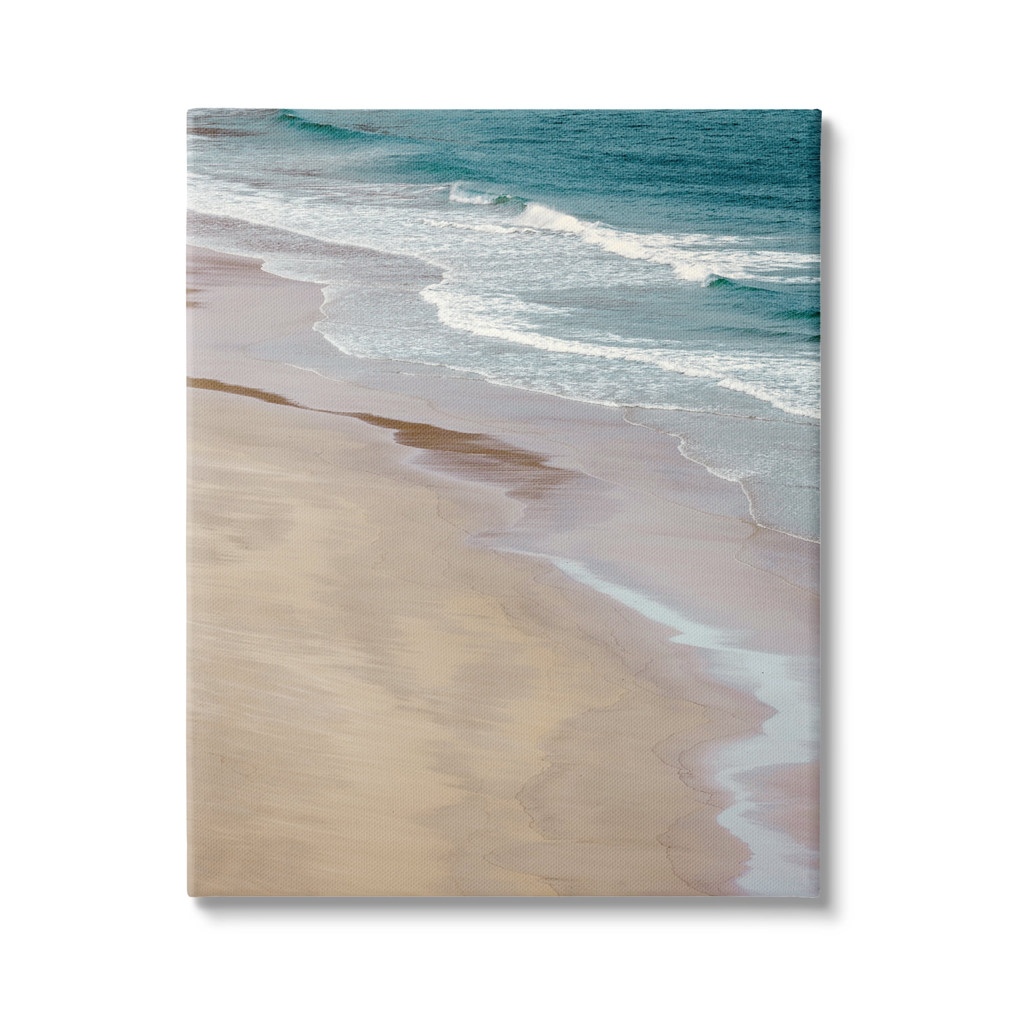 Stupell Industries Aerial View Ocean Water Foamy Coast Beach Photograph Gallery Wrapped Canvas Print Wall Art, Design by Danita Delimont