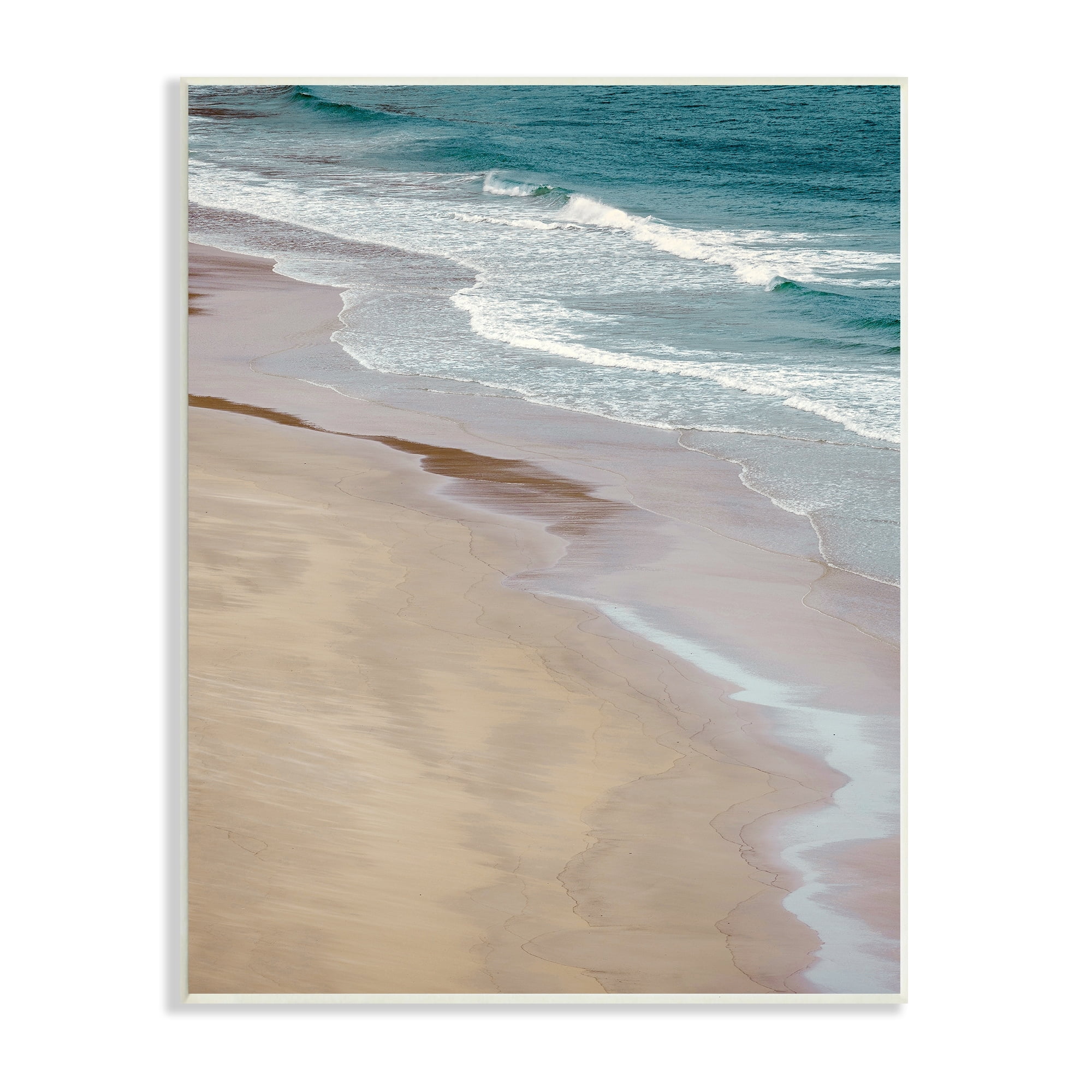Stupell Industries Aerial View Ocean Beach Photograph Unframed Wall Art ...