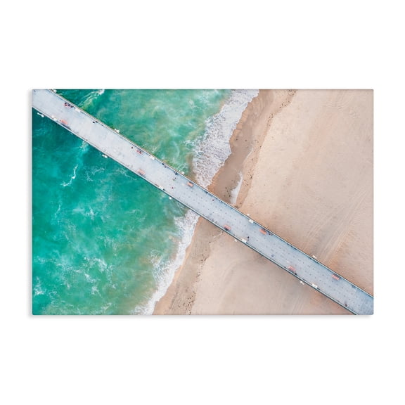 Stupell Industries Aerial View Pier Beach Canvas Wall Art, design by Jeff Poe Photography