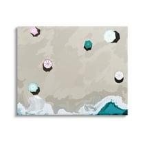 Stupell Industries Aerial View Shoreline Nature Painting Gallery Wrapped Canvas Print Wall Art, 20 x 16