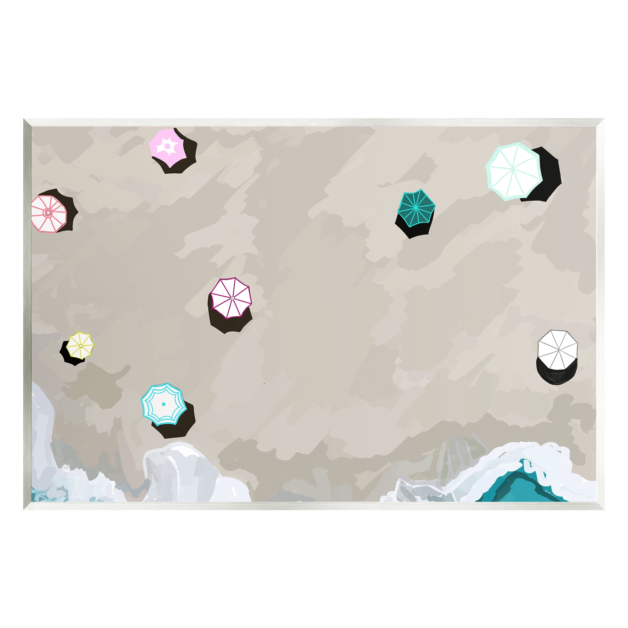 Stupell Industries Aerial View Shoreline Nature Painting Unframed Art Print Wall Art, 15 x 10