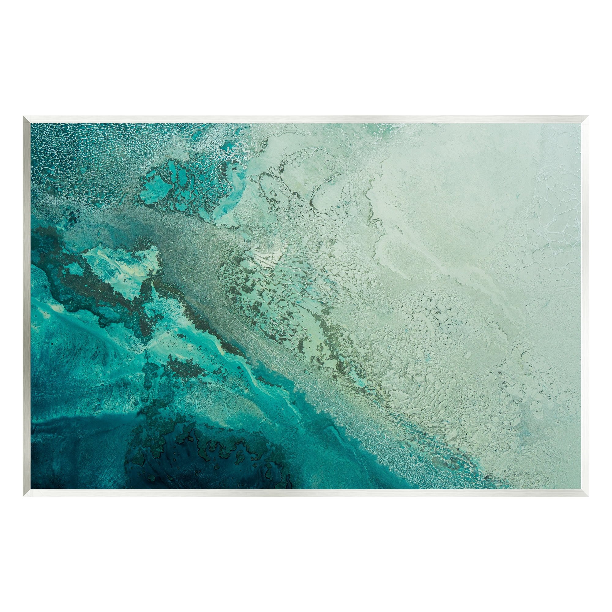 Stupell Industries Aerial View Tide Pool Landscape Painting Unframed Art Print Wall Art, 19 x 13