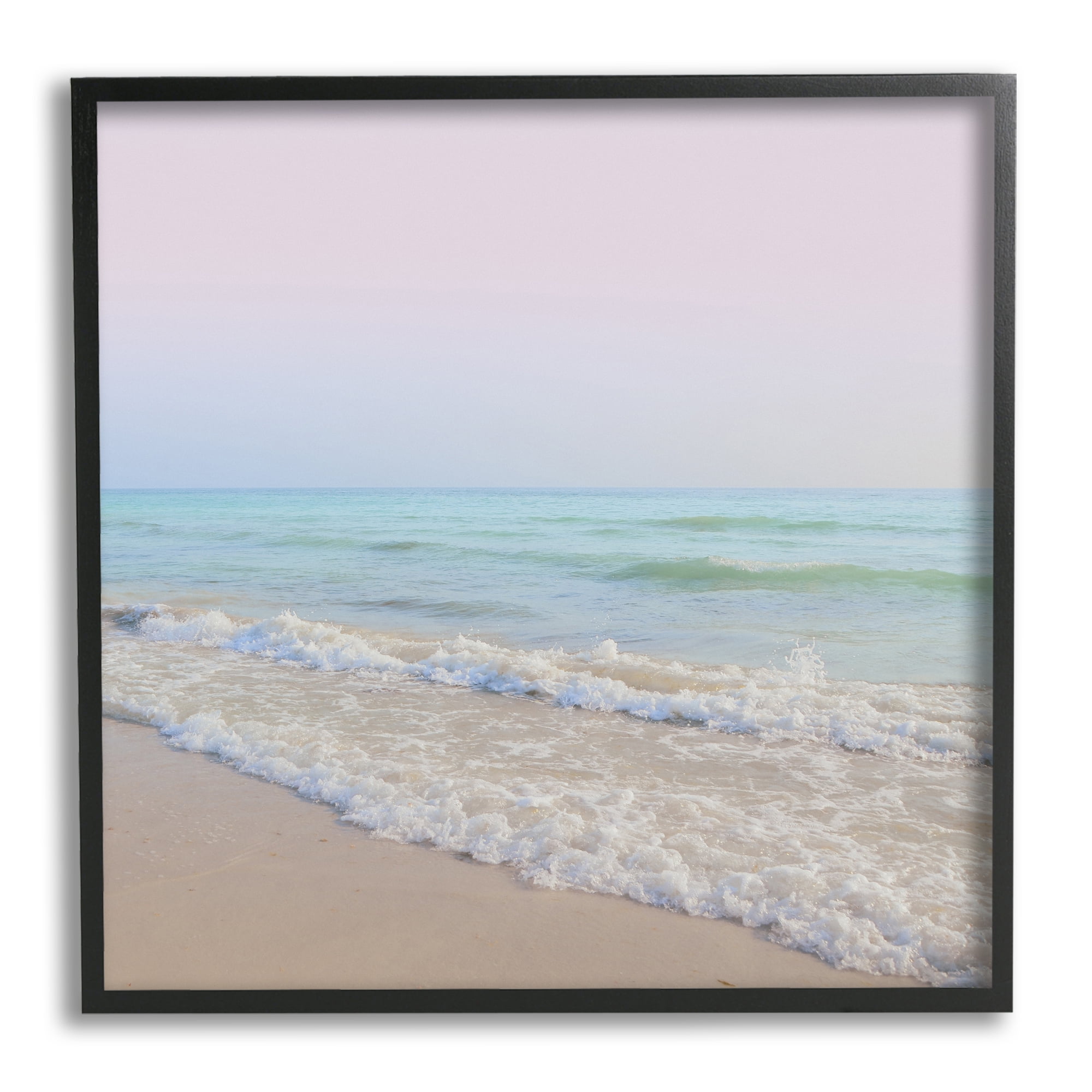 Stupell Industries Aesthetic Beach Pastel Foamy Waves Pink Skies ,12 x 12, Design by Dan Meneely