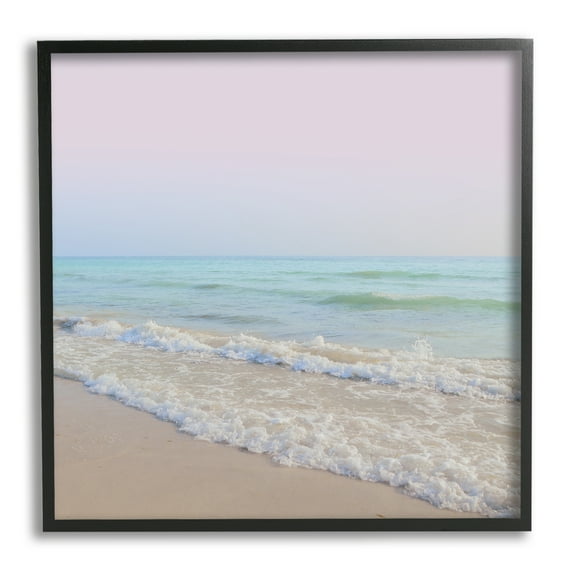 Stupell Industries Aesthetic Beach Pastel Foamy Waves Pink Skies ,17 x 30, Design by Dan Meneely