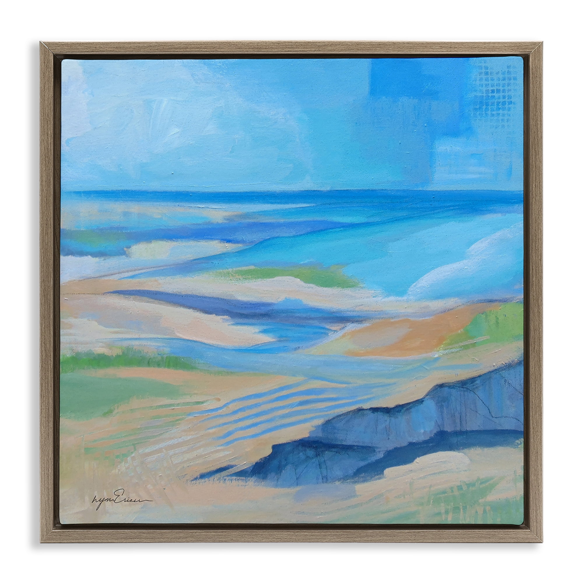 Stupell Industries After The Storm Beachscape Brown Framed Floater Canvas Wall Art, design by Lynn Ericson Fine Art
