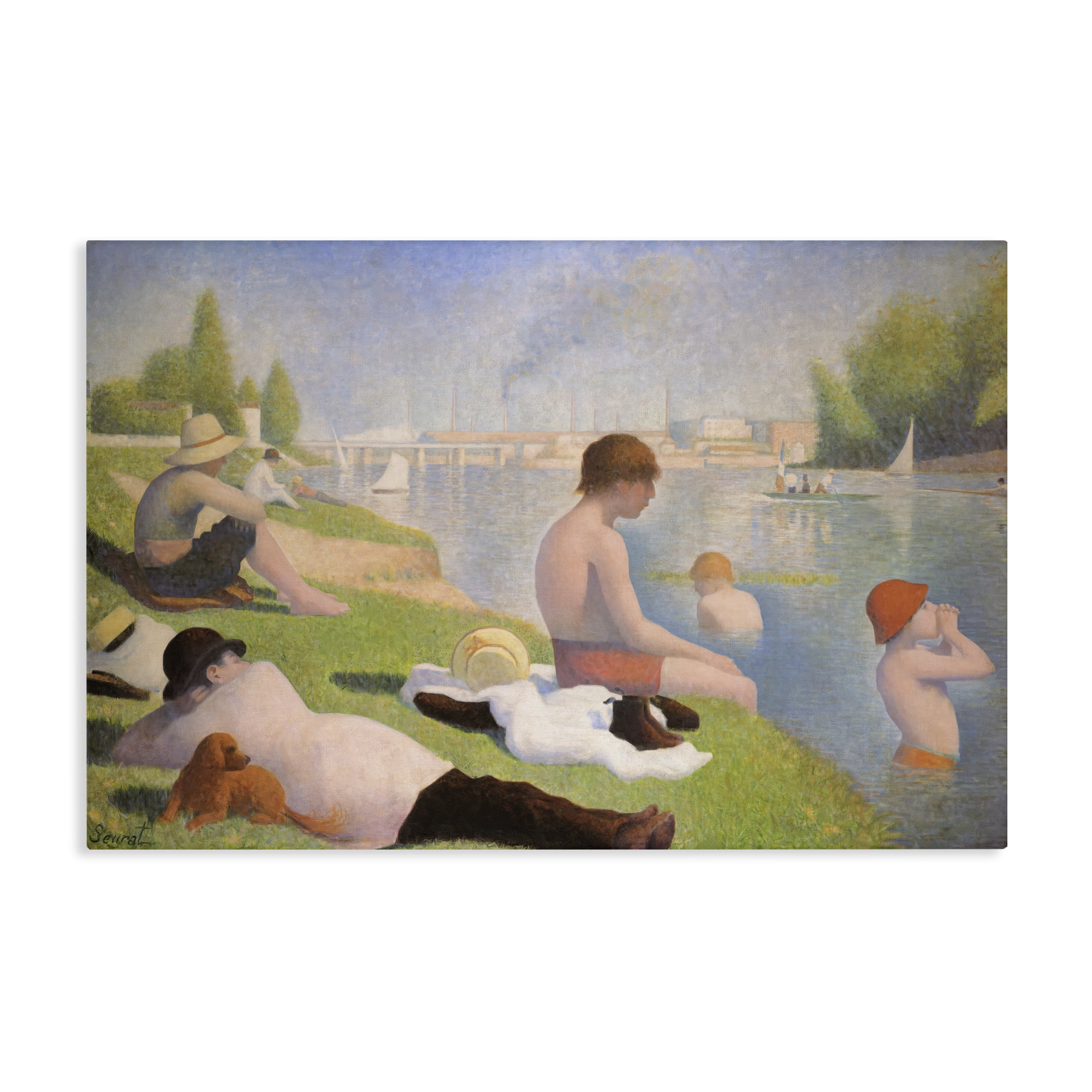 Stupell Industries Afternoon Bathers Georges Seurat Canvas Wall Art, design by Georges Seurat