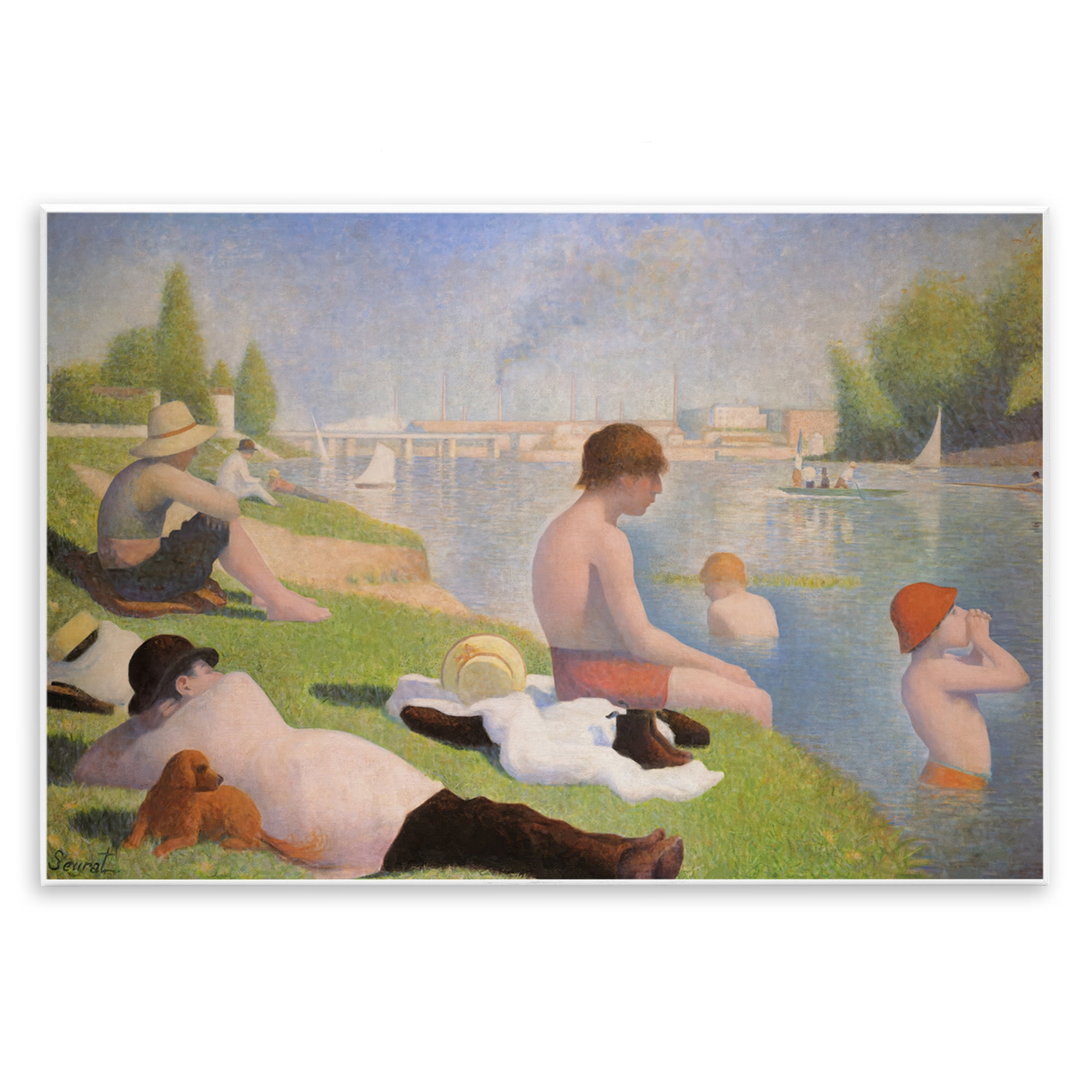 Stupell Industries Afternoon Bathers Georges Seurat Wall Plaque Art, design by Georges Seurat