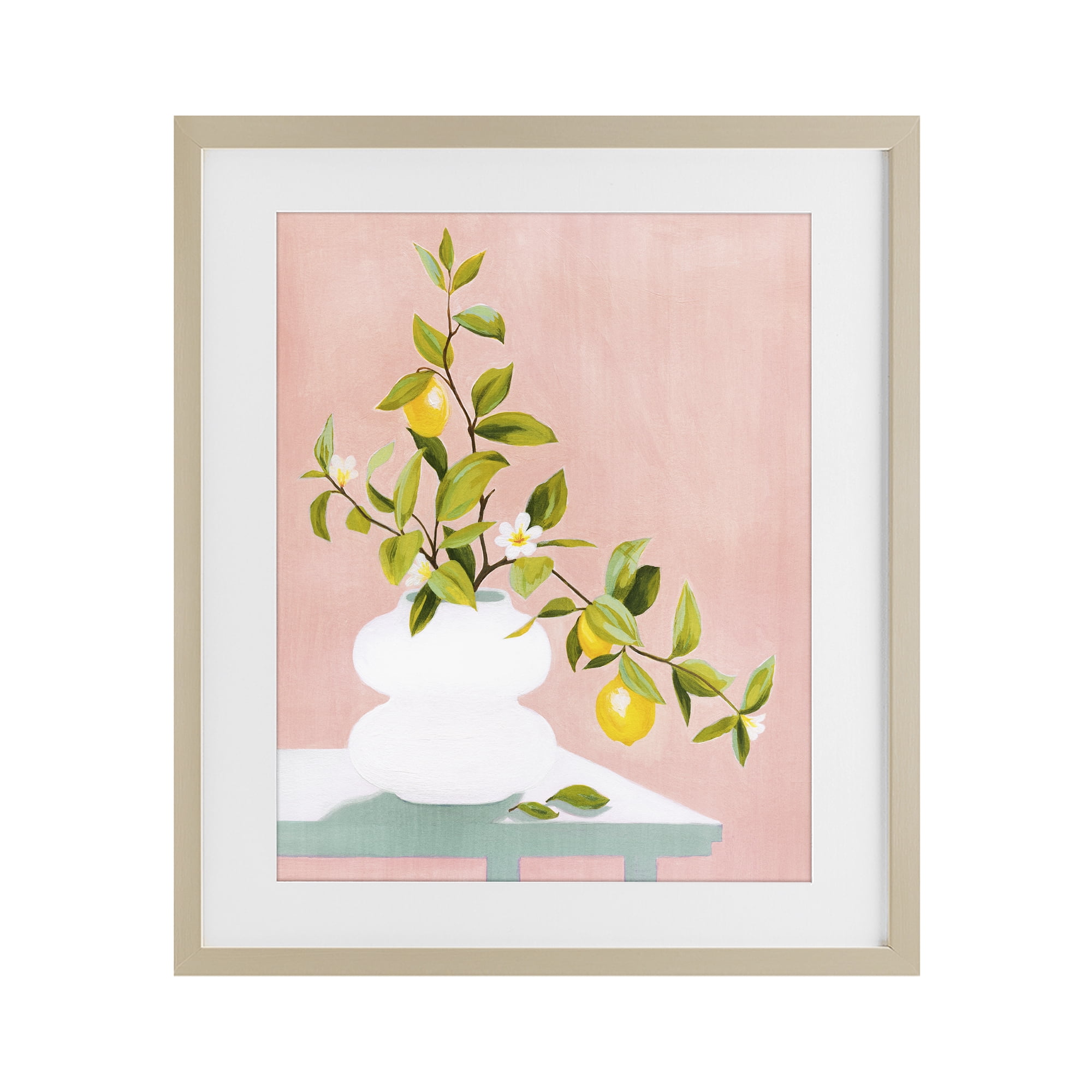 Stupell Industries Afternoon Limoncello Plant Birch Framed Print Under Glass, design by Grace Popp