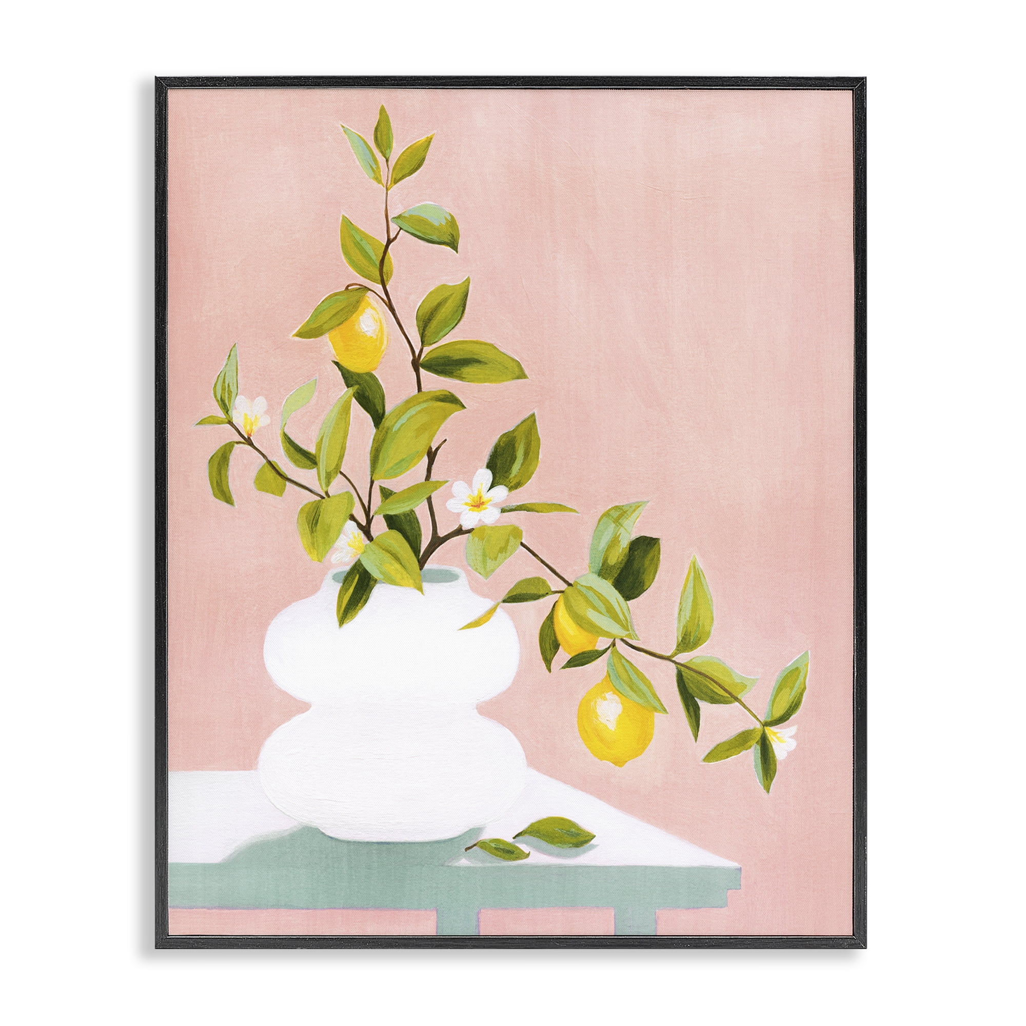 Stupell Industries Afternoon Limoncello Plant Black Framed Giclee Art, design by Grace Popp