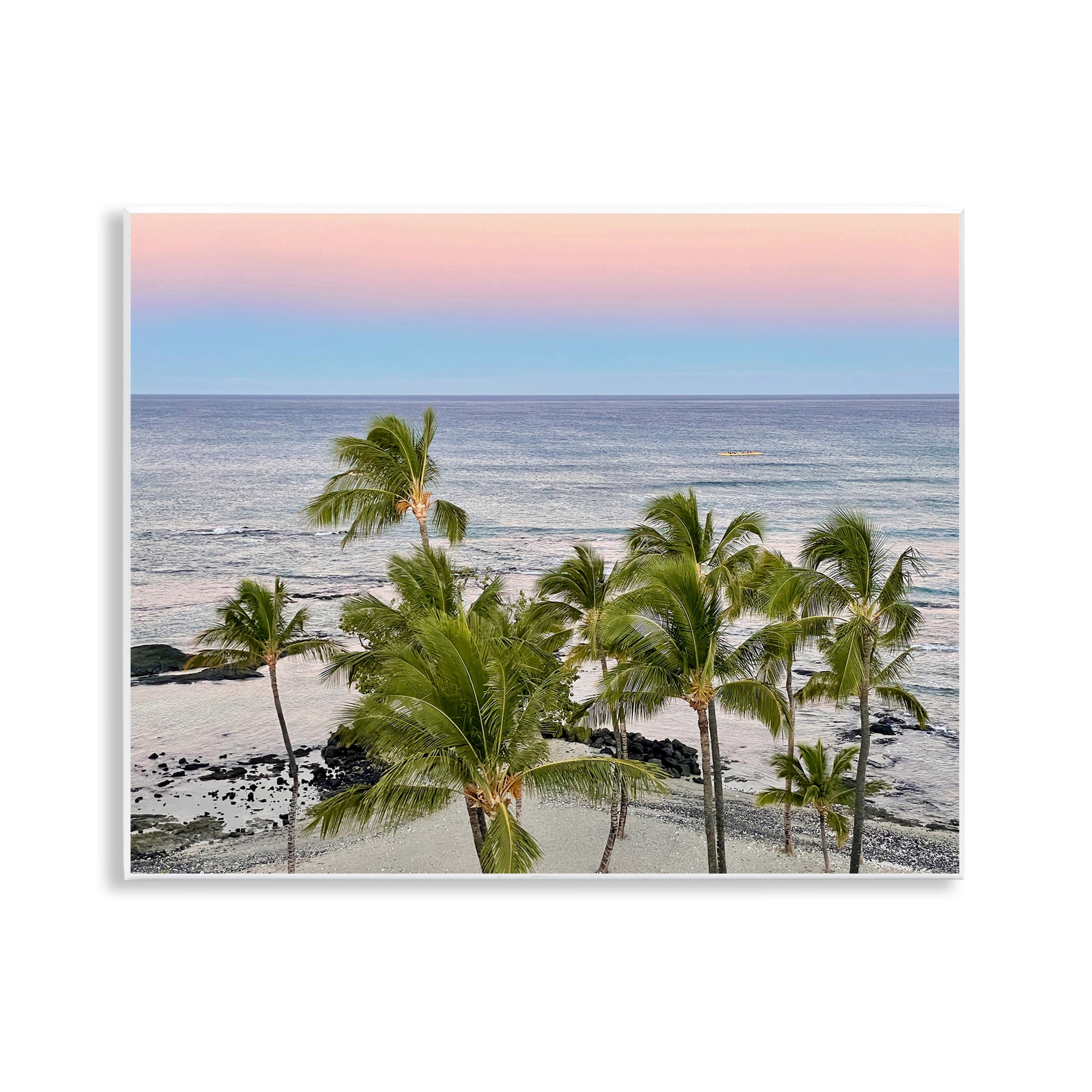 Afternoon Palms Horizon Coastal Wall Art Plaque, 14 x 11