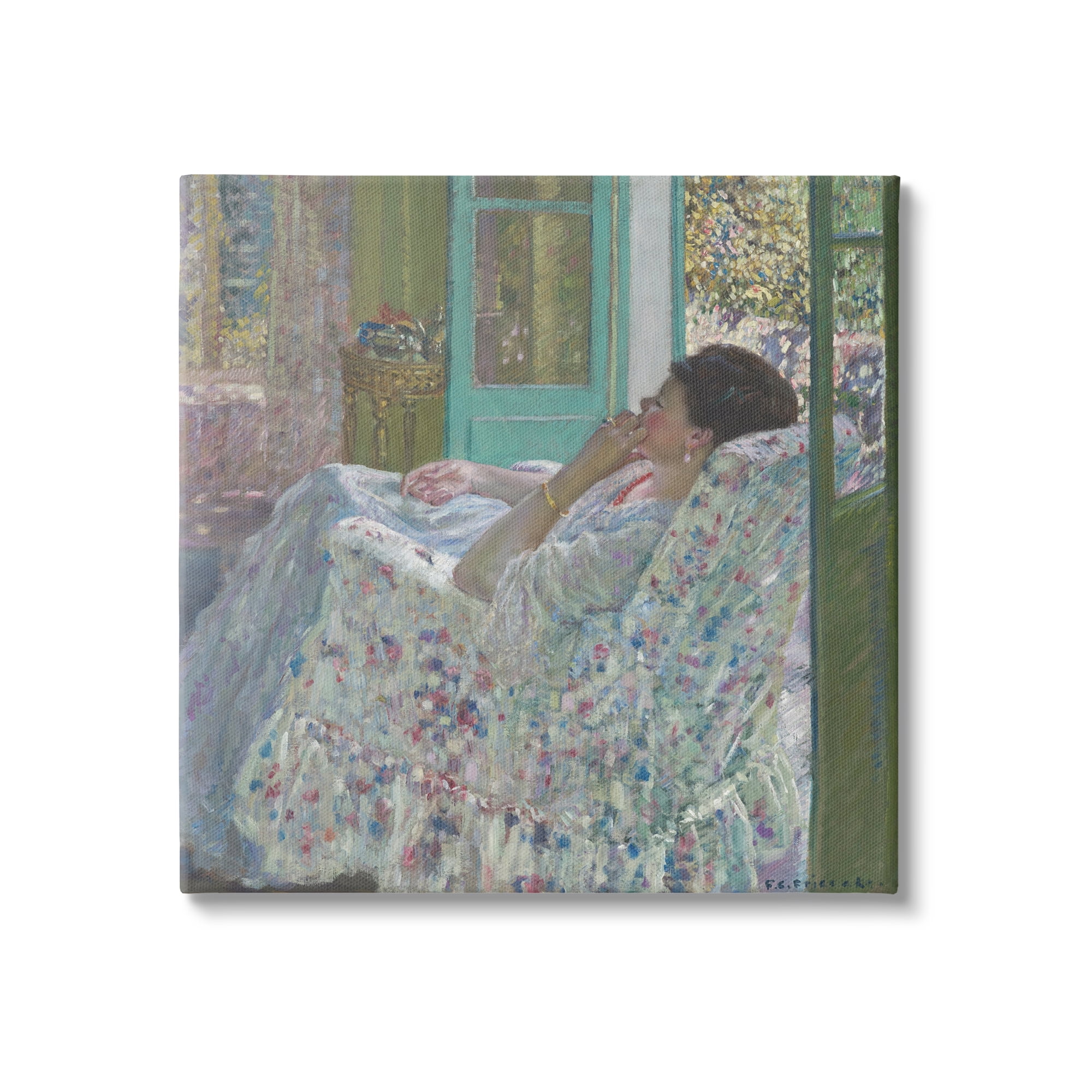 Stupell Industries Afternoon Yellow Room Frederick Carl Frieseke Classic Painting Painting Gallery Wrapped Canvas Print Wall Art, Design by one1000paintings
