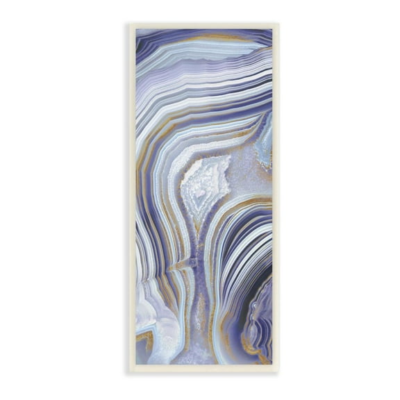 Stupell Industries Agate Crystal Pattern Gold Purple Abstract Design Wall Plaque by Danielle Carson