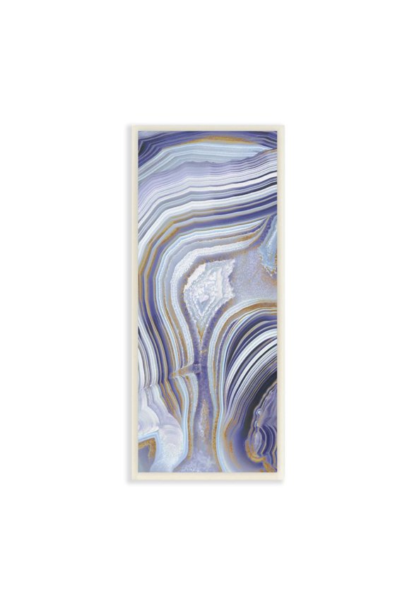 Industries Agate Crystal Pattern Gold Purple Abstract Design Wall Plaque by Danielle Carson