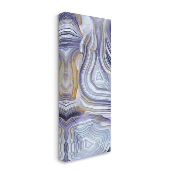 Stupell Industries Agate Crystal Pattern Purple Gold Abstract Design Canvas Wall Art by Danielle Carson