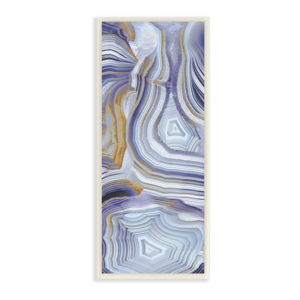 Stupell Industries Agate Crystal Pattern Purple Gold Abstract Design Wall Plaque by Danielle Carson