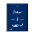 thumbnail image 1 of Stupell Industries Airplane Diagram Blueprint Chart Graphic Art Gray Framed Art Print Wall Art, Design by Karl Hronek, 1 of 7