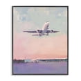thumbnail image 1 of Stupell Industries Contemporary Airplane Takeoff into Pastel Skies Black Framed Giclee Art, 11 x 14, by The Prints Vibe, 1 of 8