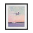 thumbnail image 1 of Stupell Industries Contemporary Airplane Takeoff into Pastel Skies Black Framed Print Under Glass, 13 x 16, by The Prints Vibe, 1 of 8