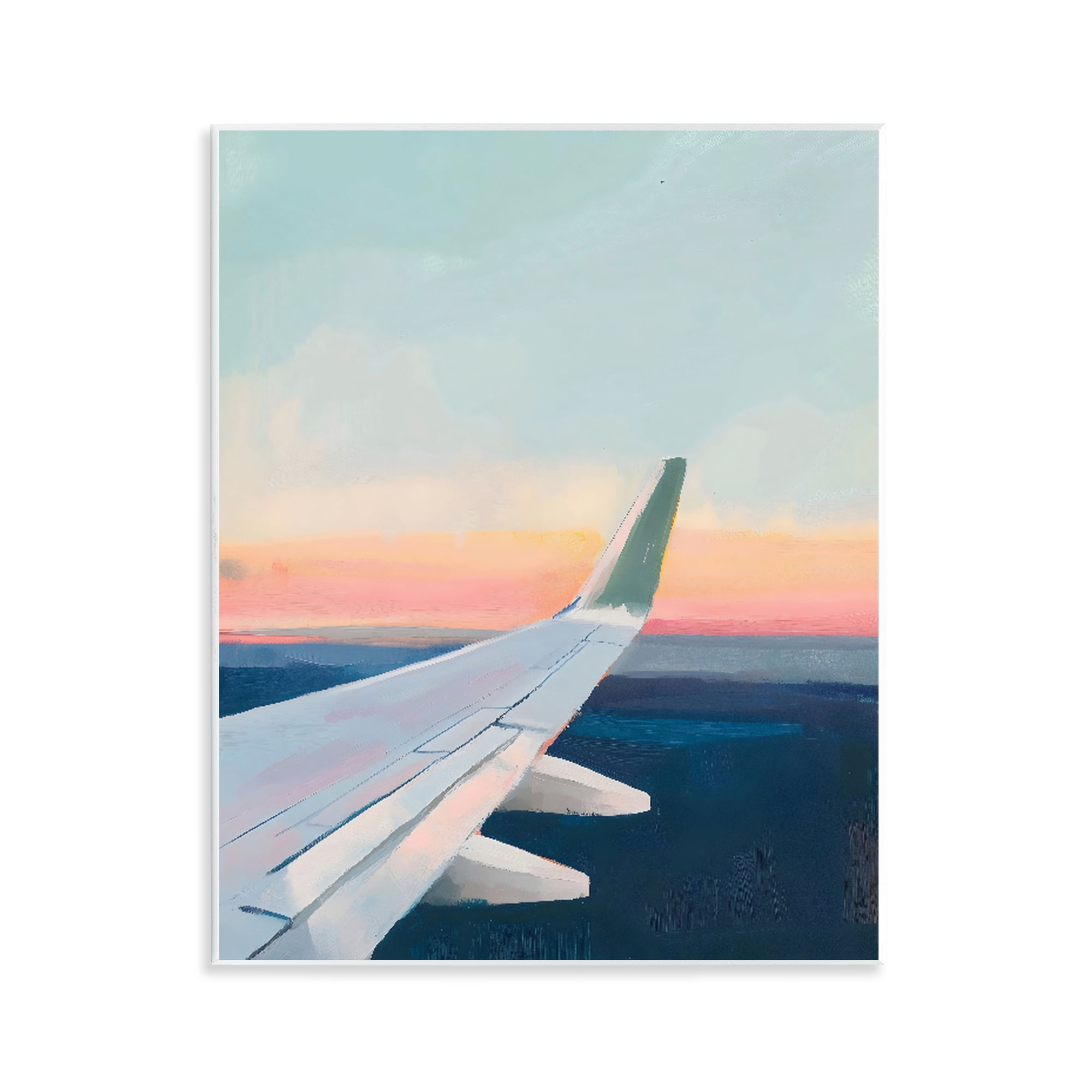 Stupell Industries Airplane Wing Sunset Wall Plaque Art, design by The Prints Vibe