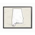 thumbnail image 1 of Stupell Industries Alabama Home State Map Neutral Print Design Framed Giclee Texturized Art by Daphne Polselli, 1 of 2