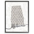 thumbnail image 1 of Stupell Industries Alabama Patterned Grey US State Design Framed Wall Art by Ziwei Li, 1 of 5