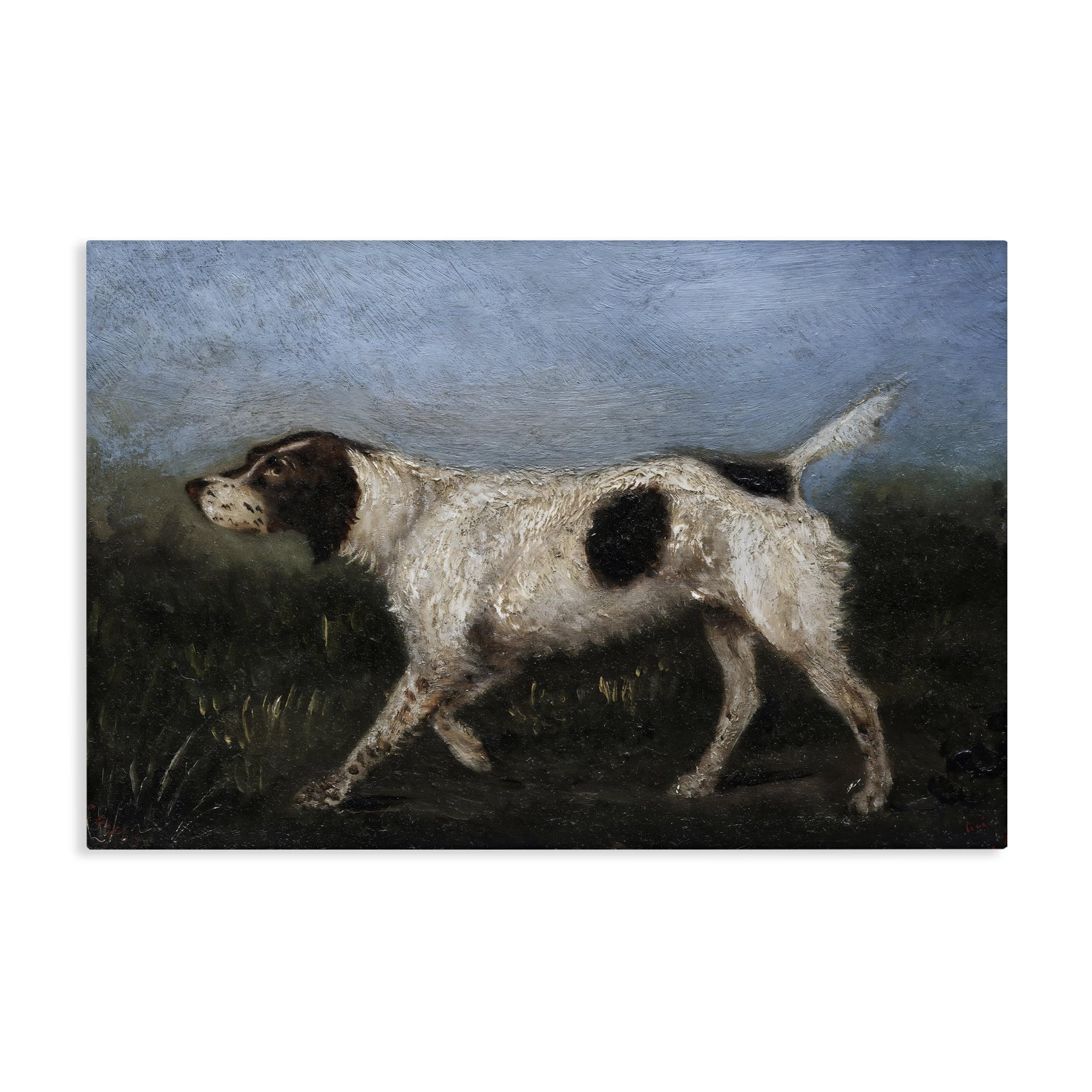 Stupell Industries Alert Hunting Dog in Field Canvas Wall Art, design by Arlington Prints