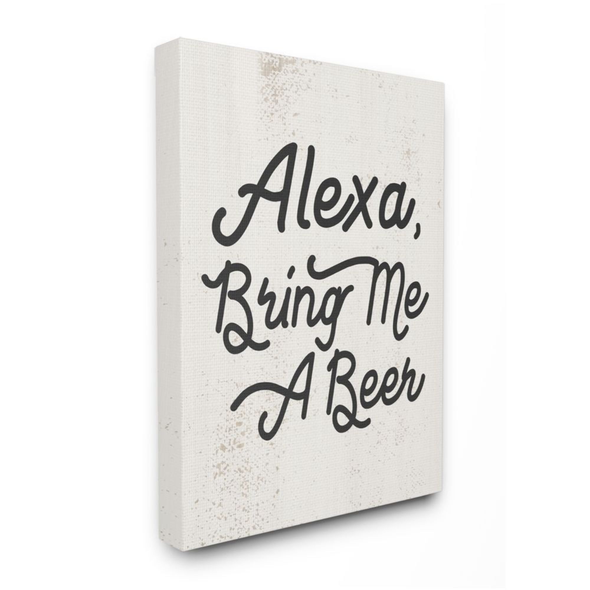 Stupell Industries Alexa Bring Me Beer Distressed Kitchen Sign Design by Daphne Polselli, 24" x 30"