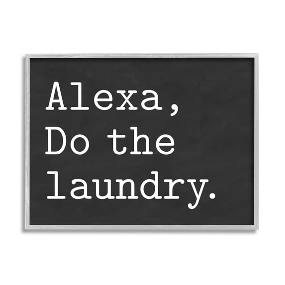 Stupell Industries Alexa, Do the Laundry Phrase Modern Minimal Typography, 16 x 20, Designed by Lettered and Lined