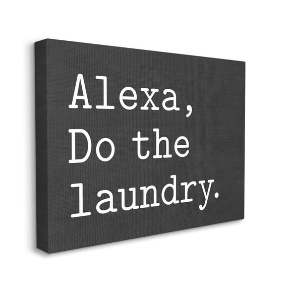 Stupell Industries Alexa, Do the Laundry Phrase Modern Minimal Typography, 30 x 40, Designed by Lettered and Lined