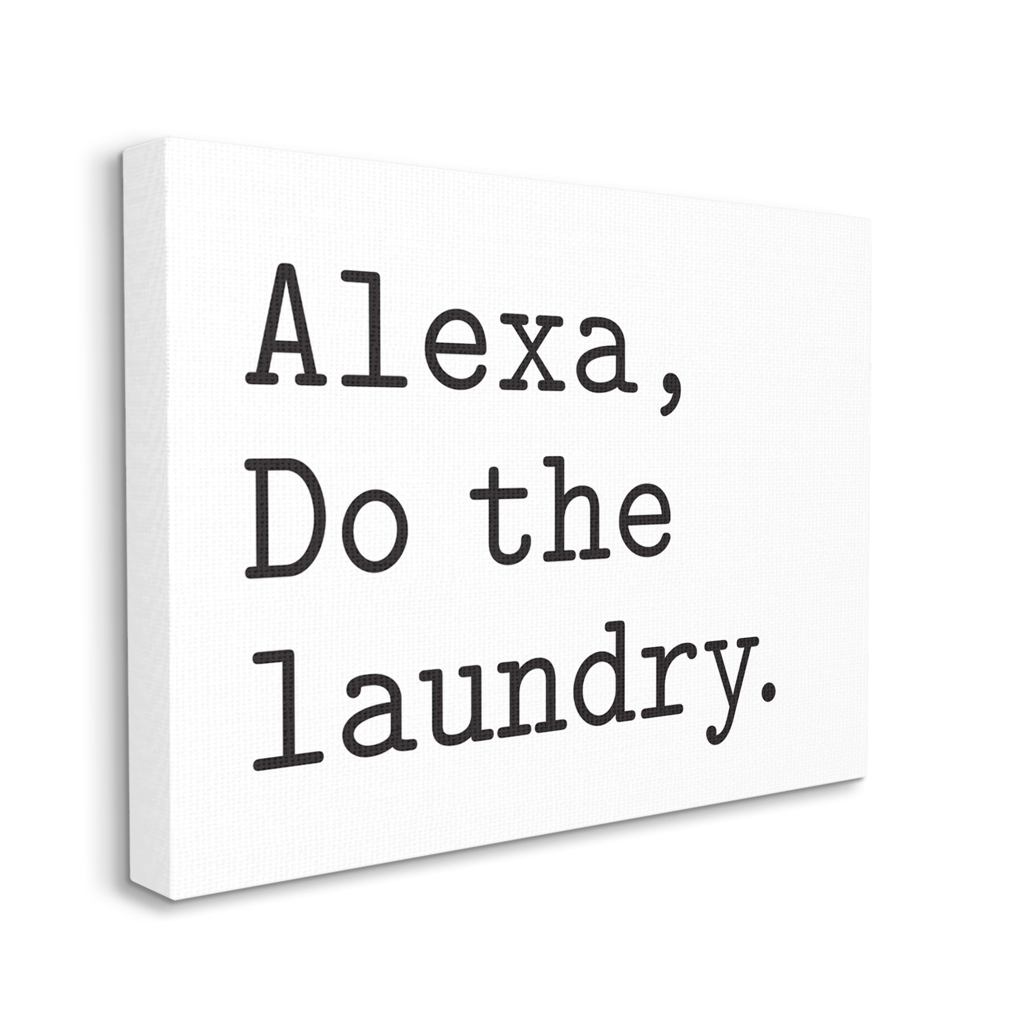 Stupell Industries Alexa Do the Laundry Typewriter Typography Minimal Text, 24 x 30, Designed by Lettered and Lined