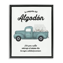 Stupell Industries Algodón Baño Camión Azul Bath & Laundry Painting Black Floater Framed Art Print Wall Art, 17 x 21