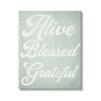 Stupell Industries Alive Blessed Grateful Vintage Tree Pattern Phrase Graphic Art Gallery Wrapped Canvas Print Wall Art, Design by Daphne Polselli