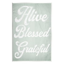 Stupell Industries Alive Blessed Grateful Vintage Tree Pattern Phrase Graphic Art Unframed Art Print Wall Art, Design by Daphne Polselli