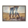 thumbnail image 1 of Stupell Industries All About The Cowboy Boots Brown Framed Floater Canvas Wall Art design by Ramona Murdock, 21 x 31, 1 of 9