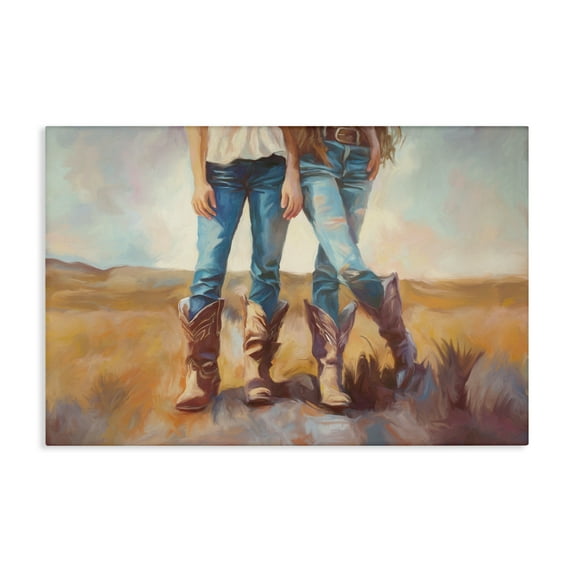 Stupell Industries All About The Cowboy Boots Canvas Wall Art design by Ramona Murdock, 30 x 45