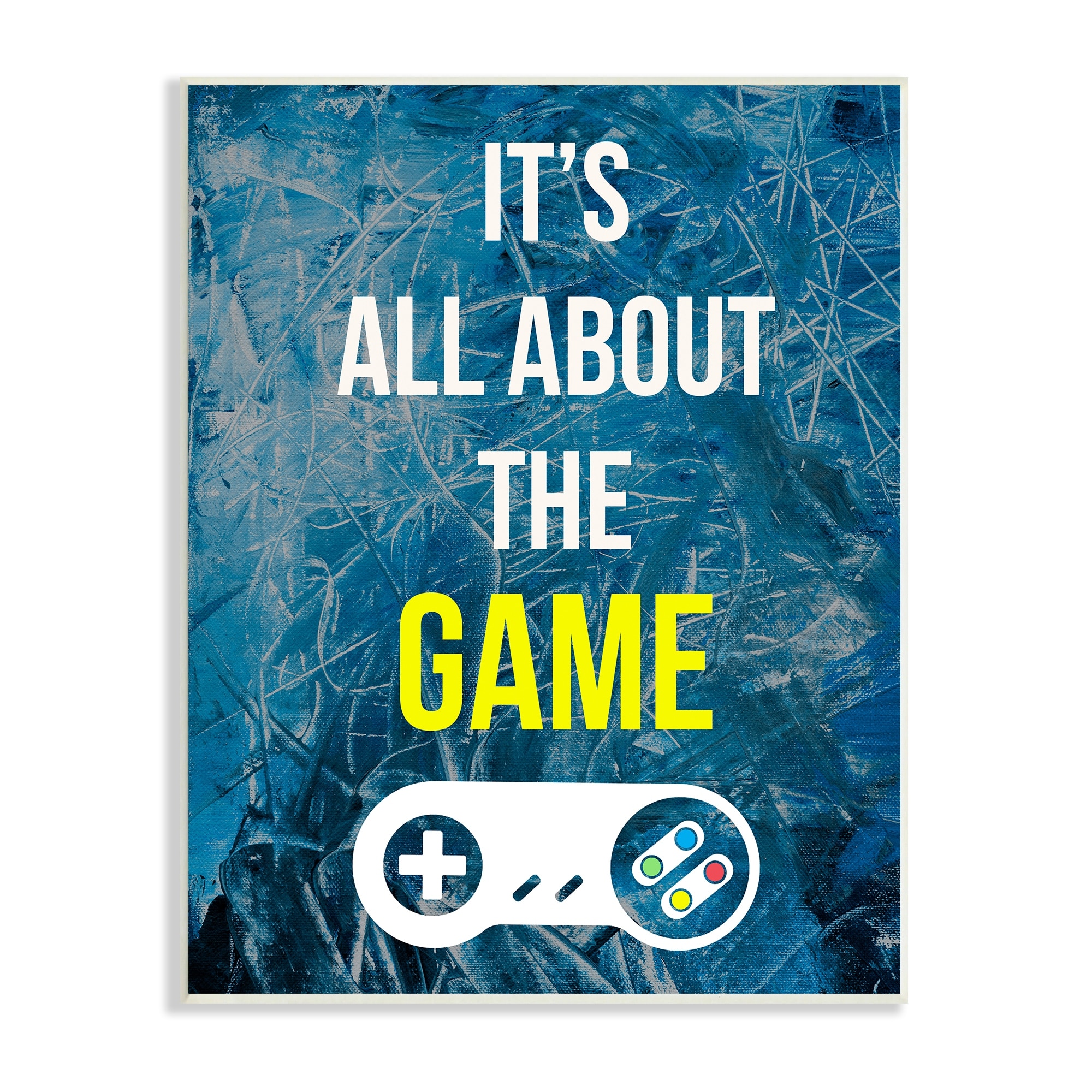 Stupell Industries All About The Game Vintage Controller Gamer Sign Graphic Art Unframed Art Print Wall Art, Design by Annie Warren